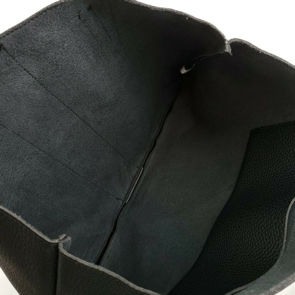 Vince Camuto Womens Black Gray Pebbled Vegan Leather Luck Tote Handbag Purse - Picture 5 of 13